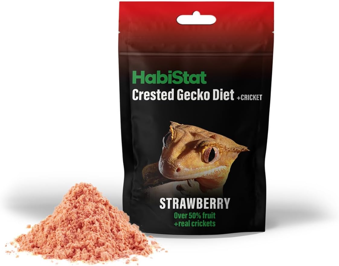 HabiStat Crested Gecko Diet Strawberry & Cricket 40g