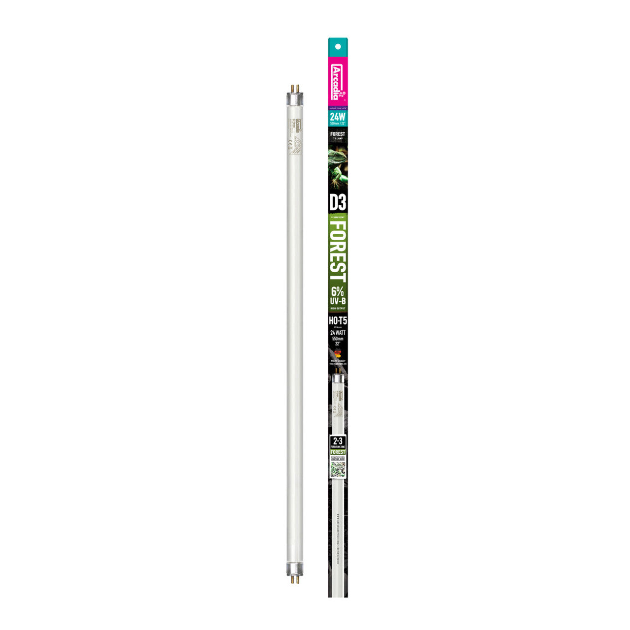 ARCADIA D3 REPTILE T5 LAMP 6% 24 Watts, 56cm (22in)