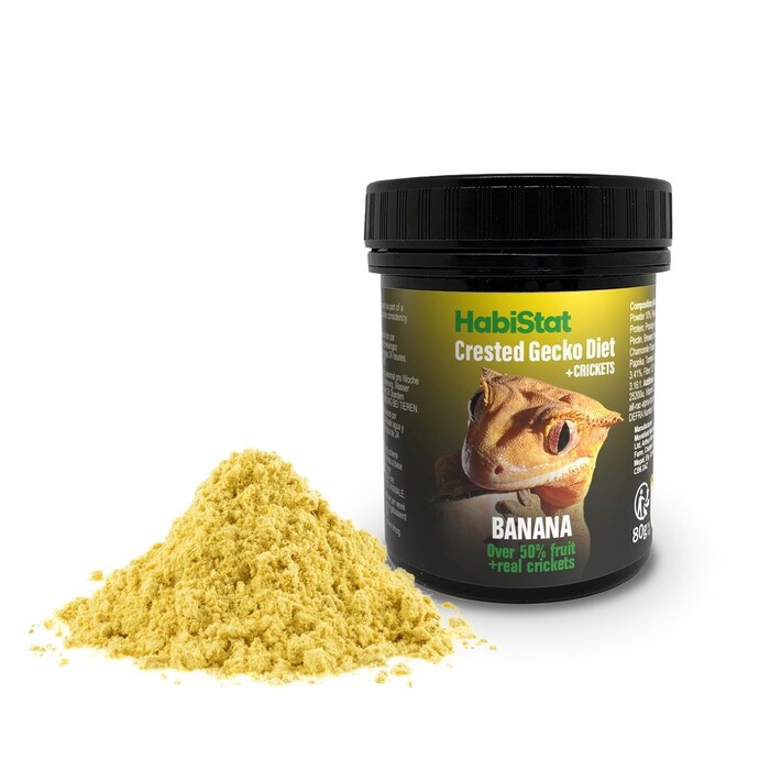 HabiStat Crested Gecko Diet Banana & Cricket 80g