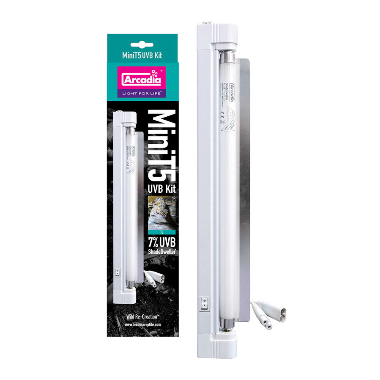 Arcadia Mini UVB Kit, 7% UVB, ShadeDweller Lamp, 8W