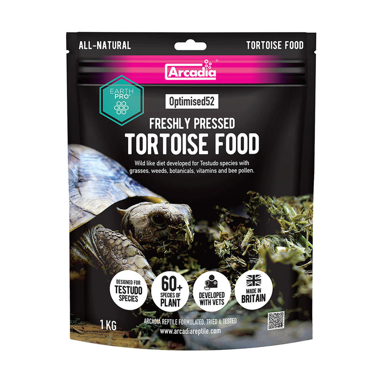 ARCADIA EARTHPRO OPTIMISED52 TORTOISE FOOD, 1KG
