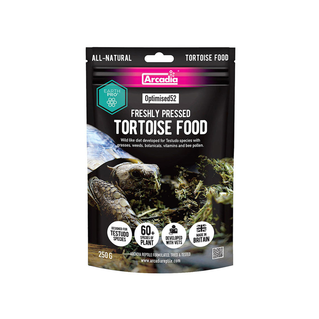 ARCADIA EARTHPRO OPTIMISED52 TORTOISE FOOD, 250G