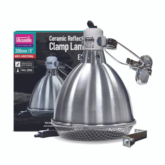 Arcadia Reflector Clamp Lamp With Ceramic holder E27 - 20cm