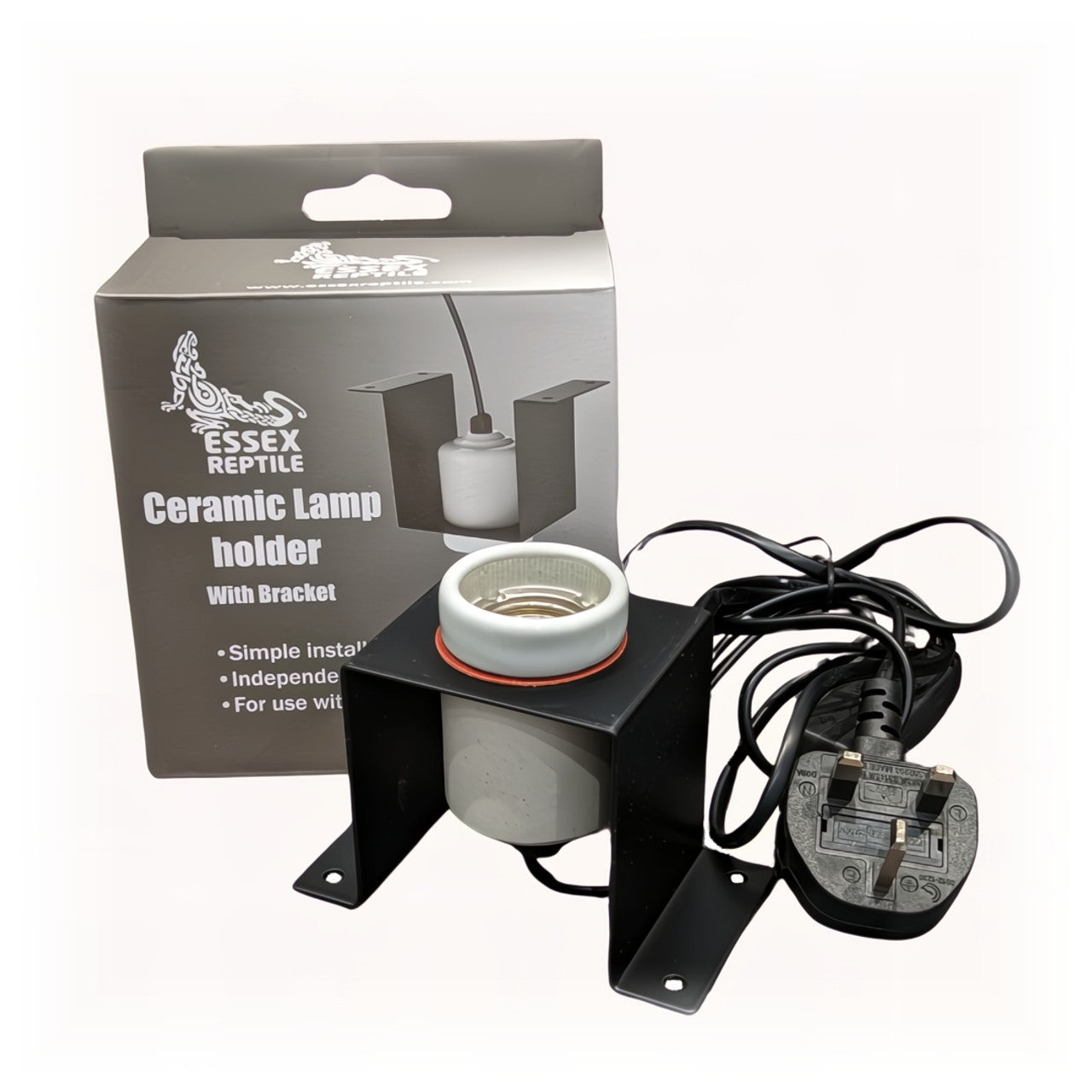 Essex Reptile Ceramic Lamp Holder - With Bracket